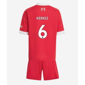Liverpool Milos Kerkez #6 Hemmaställ Barn 2025-26 Kortärmad (+ Korta byxor)